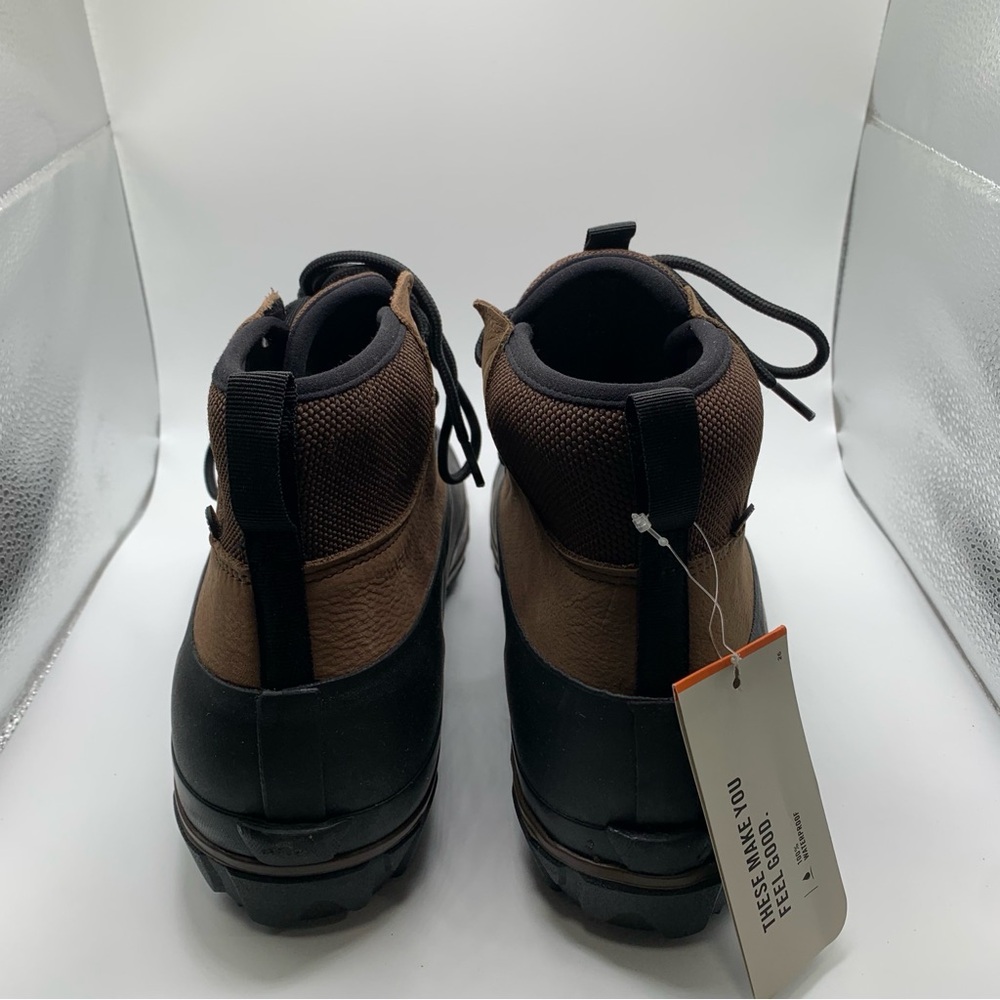 NWB Bogs Men's Classic Casual Lace Leather brown Boots size 12 rubber 2621 - Picture 8 of 10